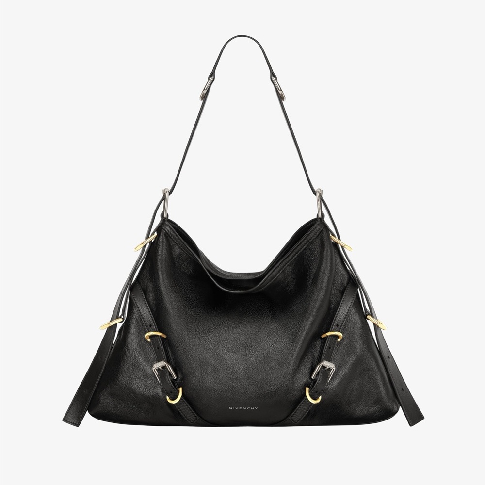 Authentic Givenchy Medium Voyou bag in leather black